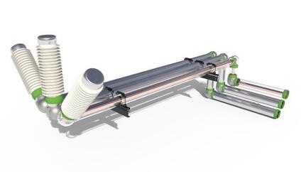F6 freie GIS Ausleitung mit Druckluftkabeln
